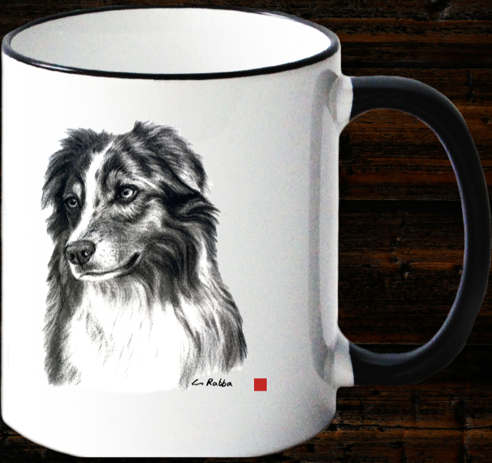 Lieblingsbecher / Tasse Australian Shepherd - Keramik 0,3 l