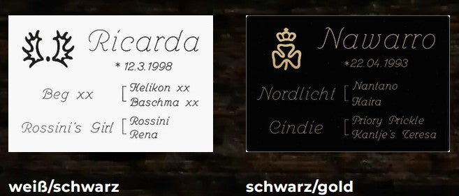 Stallschild Kunststoff Textvariante 1